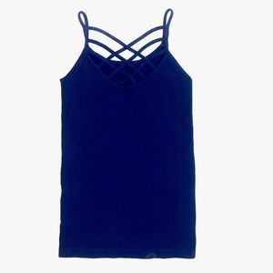 malibu sugar tank top with crossover